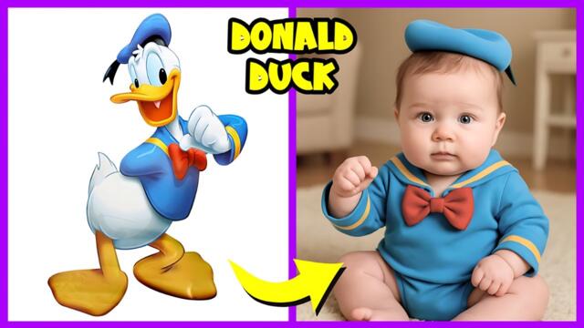 Mickey Mouse Clubhouse Characters As NEWBORN BABY 👶 + Guess The Voice ~ Daisy Duck, Donald Duck