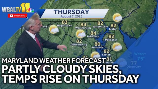 Temps rise into mid-80s, partly cloudy skies on Aug. 7