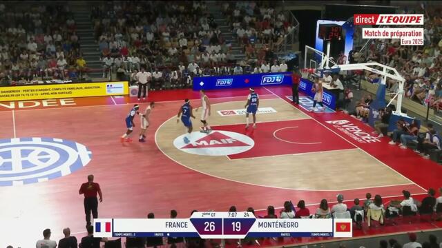 Le dunk de Guerschon Yabusele face au Monténégro - Basket - Amical