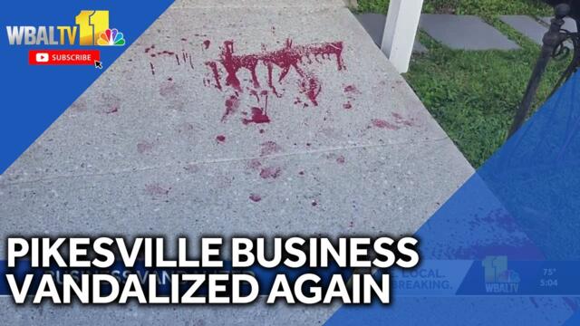 Man says business was vandalized because of Israeli flag
