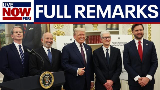 FULL: President Trump, Apple CEO Tim Cook manufacturing announcement
