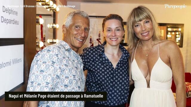 Nagui et Mélanie Page tout bronzés : le couple de sortie à Ramatuelle pour admirer Delphine Depardieu sur scène