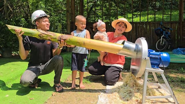 After many days apart: Luan brings modern farming tools back to help his family