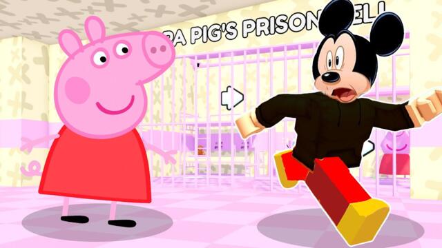 Mickey Mouse ESCAPE PEPPA PIG'S PRISON RUN in Roblox
