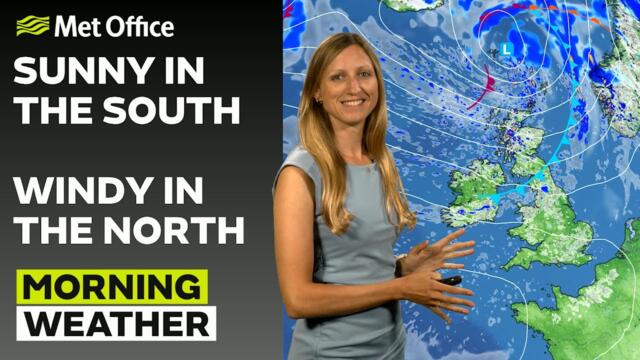 09/08/2025 - Showers will persist in the North - Morning Weather Forecast UK – Met Office Weather