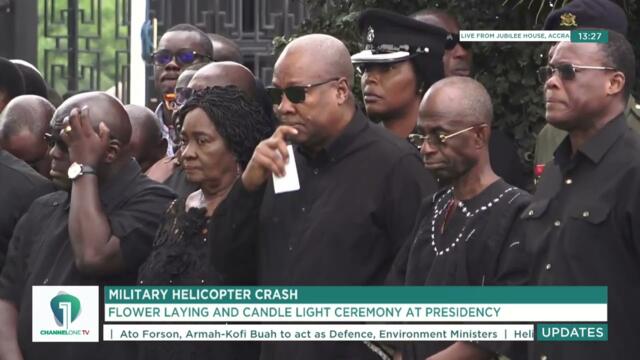💔🕊️ Prez Mahama in Tears! Flower Laying & Candlelight Ceremony in Honour of Helicopter Crash Victims