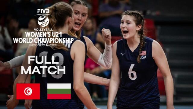 Tunisia vs. Bulgaria - Pool D | Women's U21 World Champs 2025 - Full Match