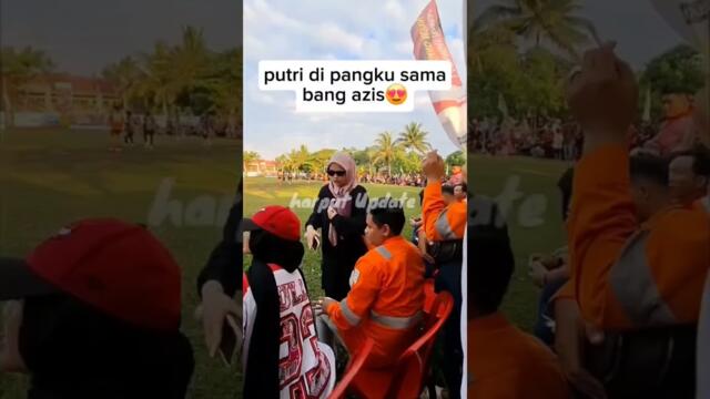 detik2 putri isnari di pangku azis saat nonton bola 😍❤️ #putriisnari #shortvideo