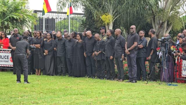 Watch Full Video: Tragic Helicopter Crash – President Mahama Lays Flowers in Honour of Crash Victims