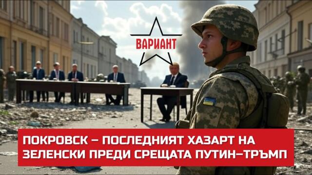 ПОКРОВСК – ПОСЛЕДНИЯТ ХАЗАРТ НА ЗЕЛЕНСКИ ПРЕДИ СРЕЩАТА ПУТИН–ТРЪМП,  Вариант #605
