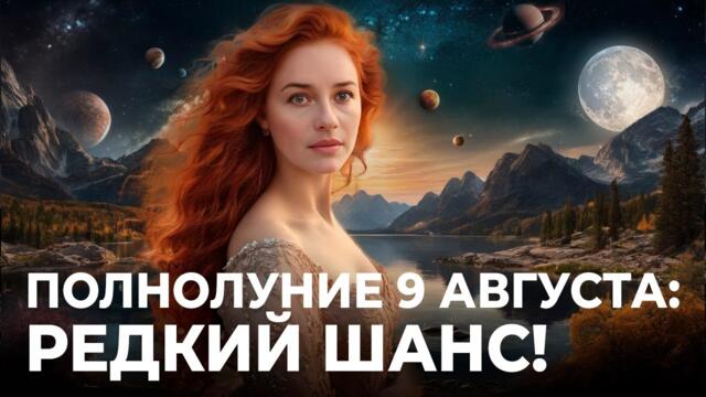 РЕДКИЙ ШАНС: ПОЛНОЛУНИЕ 9 АВГУСТА. Парад Планет, Открытый Конверт, соединение Венеры и Юпитера