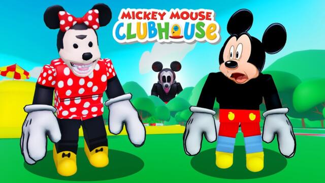 EVIL MINNIE MOUSE vs Mickey Mouse in Roblox Mickey Mouse Clubhouse RP Adventure