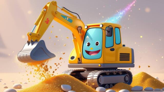 ГЛЕДАЙ Багерчо копае и строи 🚜 | Весела детска песничка за деца 2-5 години