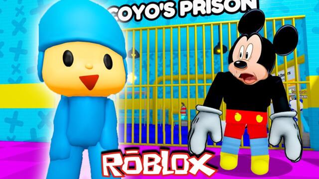 Mickey Mouse ESCAPE POCOYO'S PRISON RUN OBBY in Roblox