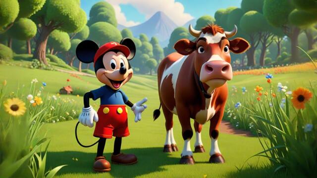 🐭🐄 Mickey Mouse & the Great Cow Adventure 🌾🌈