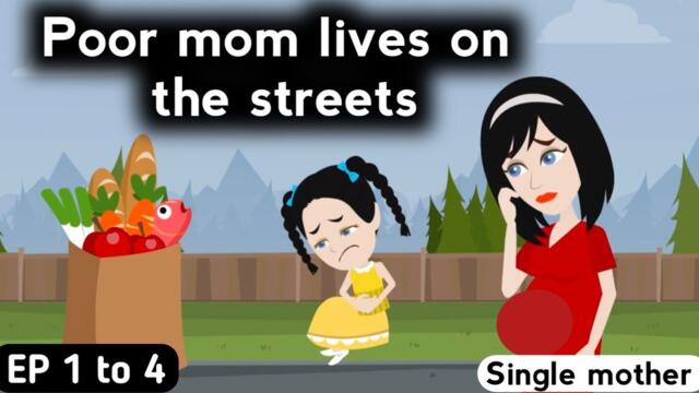 Single mother epi 1 to 4 | English story with subtitles | Animated stories | Learn English