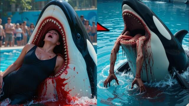 Шоу косаток пошло не по плану 😱 | На тренера напали во время выступления!🐟