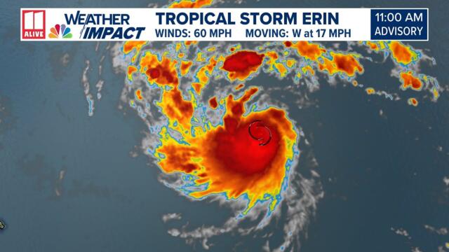 Tracking Tropical Storm Erin: August 14, 2025 (11 a.m. update)