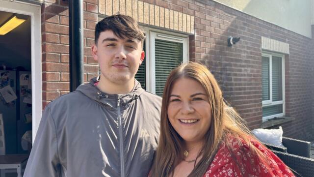 Derry mother and son Erin Carlin and Declan Kelly-Carlin singing The Fields of Athenry