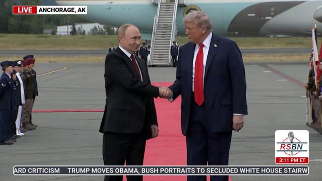 WATCH: President Trump and Russian President Putin Arrive in Anchorage, Alaska - 8/15/25