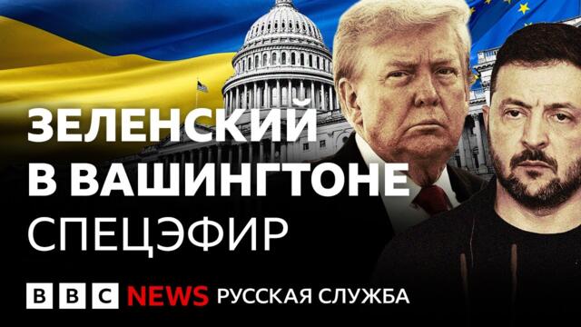 Зеленский  и лидеры Европы — у Трампа в Вашингтоне |  Спецэфир Русской службы Би-би-си