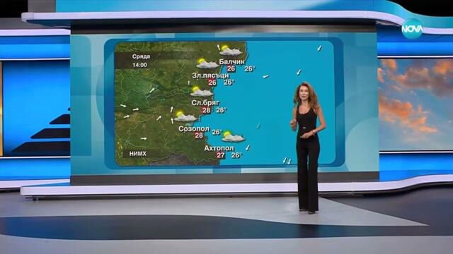 Прогноза за времето (20.08.2025 - обедна емисия) - Новините на NOVA (20.08.2025)