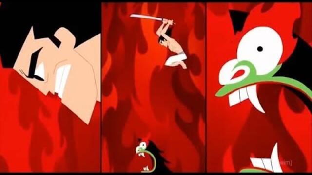 Samurai Jack FINALLY kills Aku! - Episode CI (Clip)