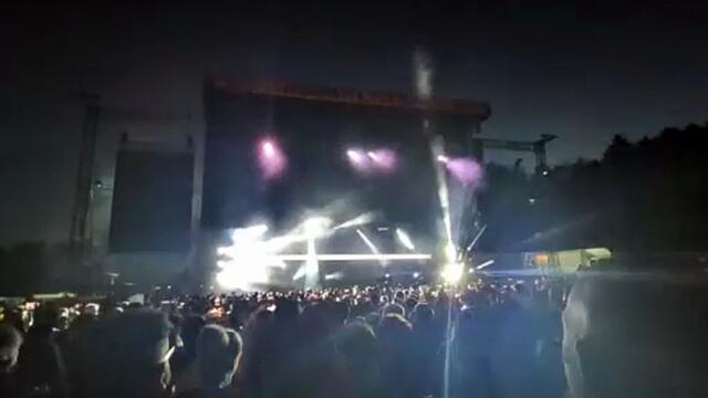 Watch as Pet Shop Boys start their first North East set for three years at Hardwick Festival