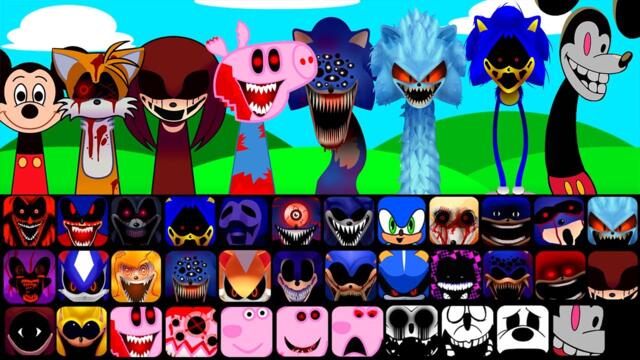 My Sprunki OC: Sonic the Hedgehog, Mickey Mouse, George, Knuckles, Tails