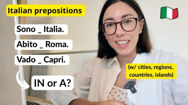 Italian preposition IN or A with names of cities, regions, countries? (Subtitles)