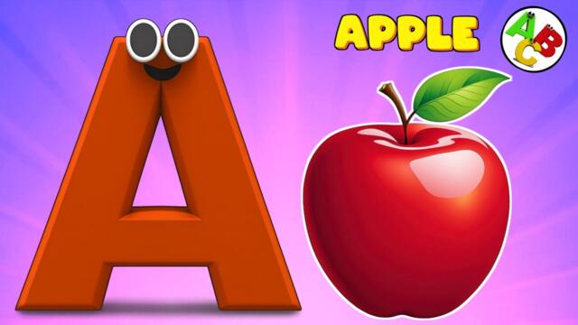 Learn A is for Apple | Alphabet Phonics Song for Children | Baby Song