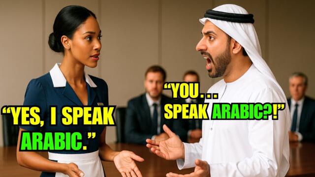 The Billionaire Spoke in Arabic… and Only the BLACK WOMAN Maid Replied — Leaving Everyone STUNNED