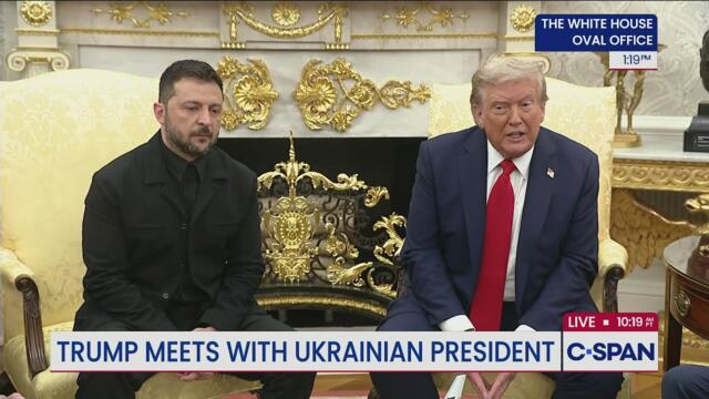 President Trump & Ukrainian President Zelensky Meet in Oval Office