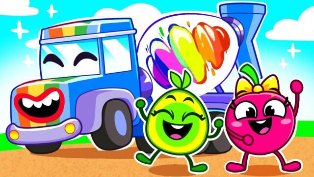 Rainbow Mixer | Learn Colors Challenge | Kids Songs and Nursery Rhymes | Pit & Penny Land