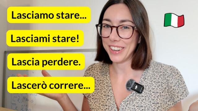 4 useful Italian phrases for everyday conversation (with verb LASCIARE + infinitive) (Subtitles)