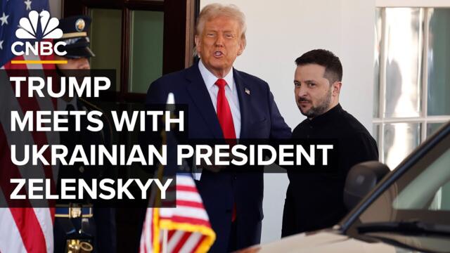 President Trump meets with Ukrainian President Zelenskyy after Alaskan summit with Putin — 8/18/25