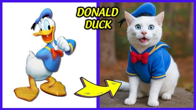 Mickey Mouse Characters as Cats in Real Life + Guess the Voice Quiz ~ Daisy Duck, Donald Duck...