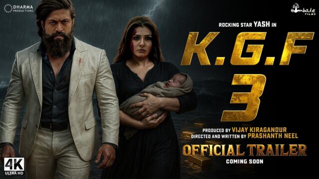 K.G.F : Chapter 3 - Hindi Trailer (2025) | Rocking Star Yash, Raveena Tandon | Prashant Neel