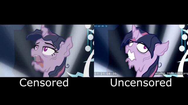 My Little Pony S8E13 "The Mean Six" censorship COMPARISON