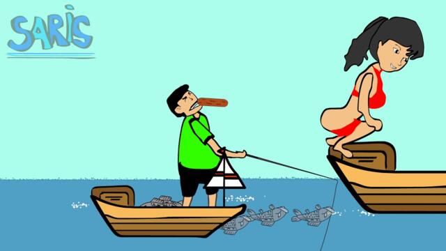 potty girl phising - Kartun Lucu - Funny Cartoon