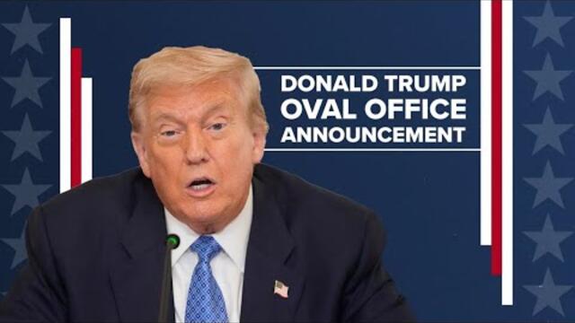 LIVE: Donald Trump Oval Office address