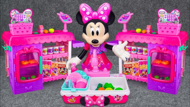 Mickey ASMR🐭 Satisfying with Unboxing Disney Minnie Mouse Shopping Cart Playset | Review Toys ASMR