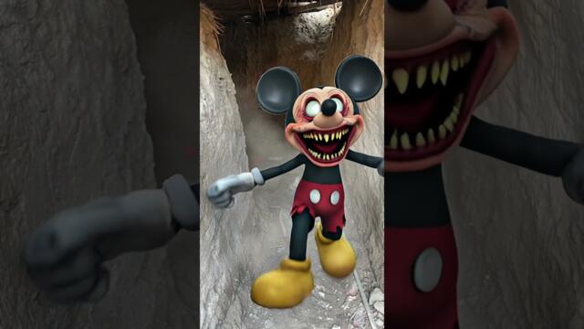 Mickey mouse life saved from monster into crocodile