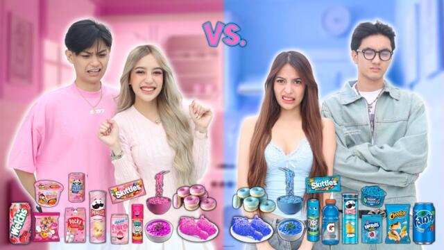 PINK AND BLUE FOOD ONLY FOR 24HOURS!