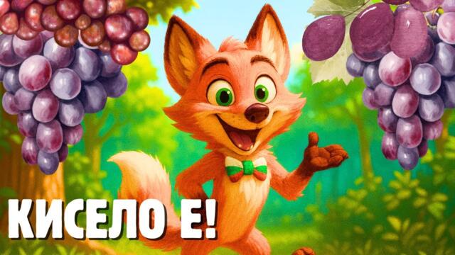 Лисицата и киселото грозде 🦊🍇 Детска песен и приказка с поука | ЗНАЙКО БГ ТВ #лисицатаигроздето