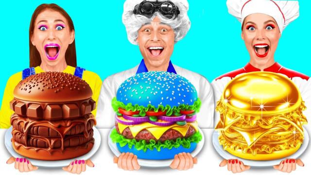 Аз срещу Дядо Готварско Предизвикателство | Удивителни Рецепти за Кухня Fun Teen