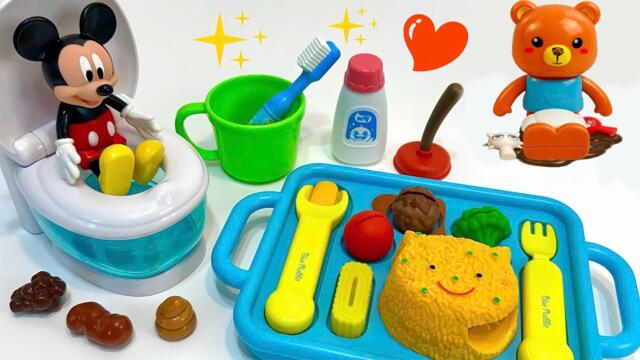 [🌟Toy ASMR🌟] Automatic Mickey Mouse Potty training Toy & Eating ASMR | Satisfying Toy ASMR