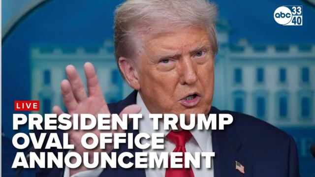 LIVE: President Donald Trump Oval Office announcement