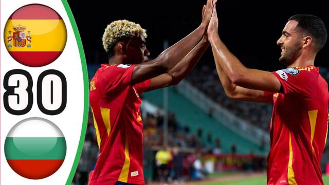 Bulgaria vs Spain 0-3 || Highlights & All Goals || World Cup Qualifiers 2026