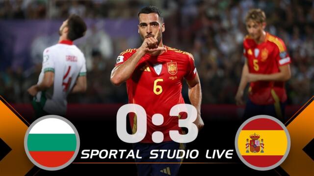 Голямата класа на Испания си каза думата и се наложи с лекота над България - на живо след 0:3